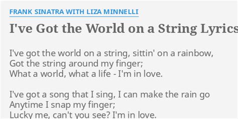 world on a string lyrics|sinatra with strings.